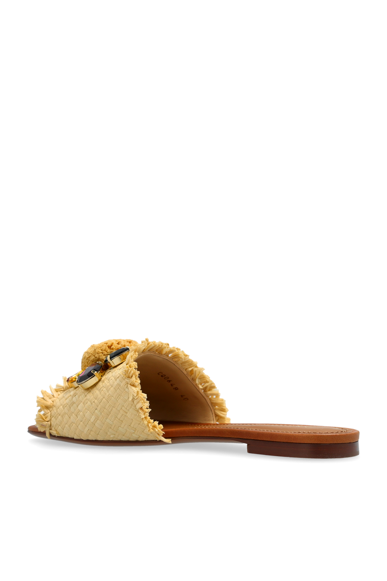 サンダル Dolce & Gabbana FW21 FUR SANDALS (A80251_AQ40080999) Dolce & Gabbana Slides with shimmering embellishments